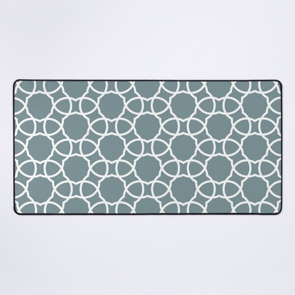 Item preview, Blue and White Petal Shape Tile Pattern Coordinates w/ Farrow & Ball 2022 Popular Color Stone Blue 86 - Colour Trends - Trending Hue designed and sold by ColorOfTheYears.