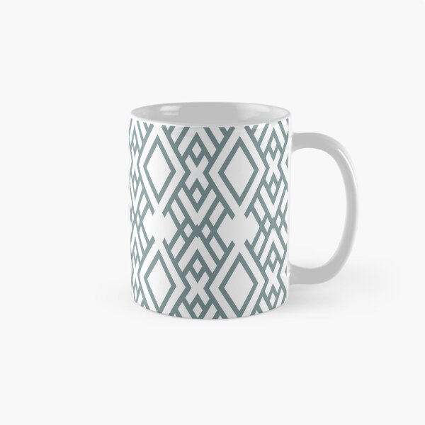 Item preview, Blue and White Geometric Striped Art Deco Pattern Coordinates w/ Farrow & Ball 2022 Popular Color Stone Blue 86 - Colour Trends - Trending Hue designed and sold by ColorOfTheYears.