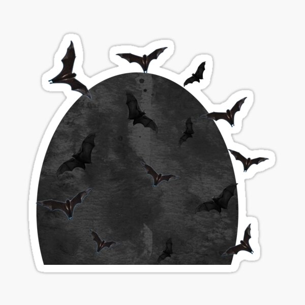 Goth Bat Cave Charm Sticker
