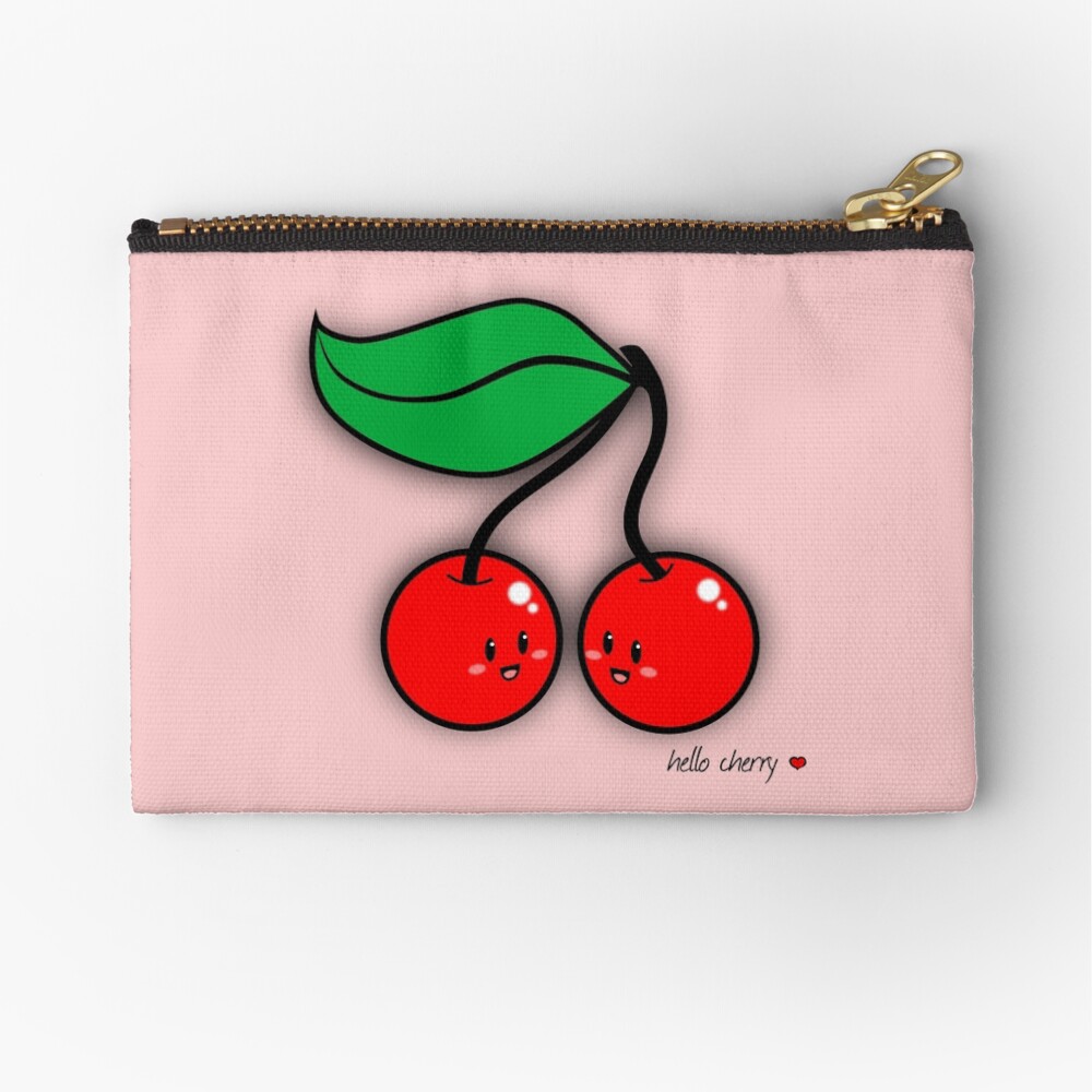 Hello Cherry - two lof bees Zipper Pouch