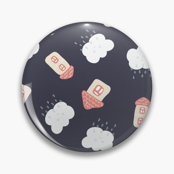 Item preview, Little houses and rainy clouds pattern designed and sold by urban-color.