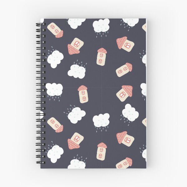 Item preview, Little houses and rainy clouds pattern designed and sold by urban-color.