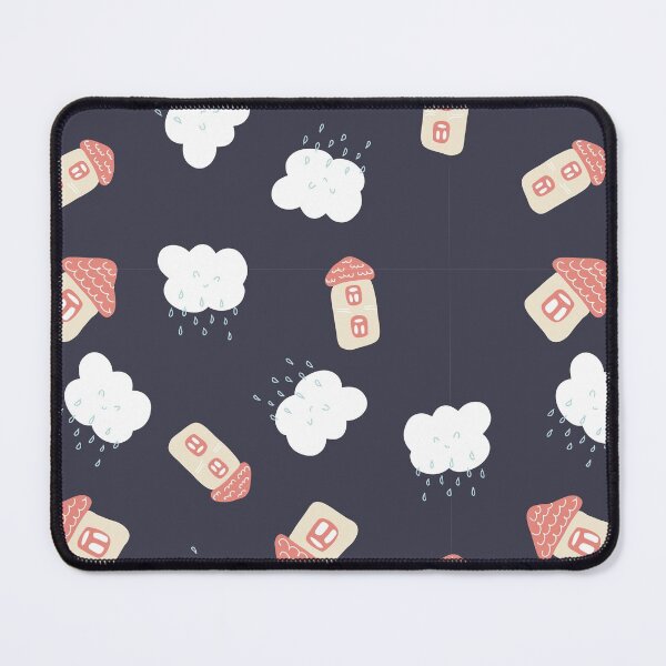 Item preview, Little houses and rainy clouds pattern designed and sold by urban-color.