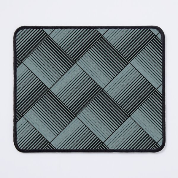 Item preview, Black and Blue Square Mosaic Stripe Pattern Coordinates w/ Farrow & Ball 2022 Popular Color Stone Blue 86 - Colour Trends - Trending Hue designed and sold by ColorOfTheYears.
