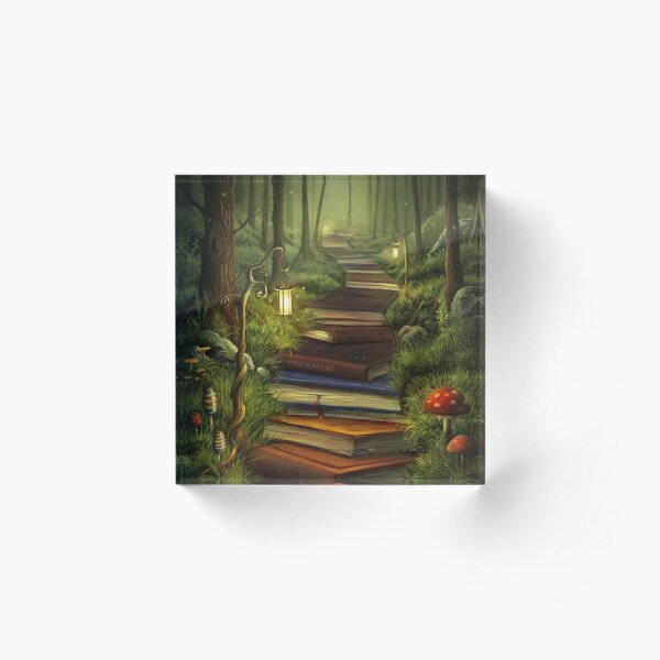 The Reader's Path Acrylic Block