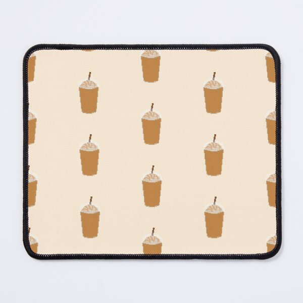 Item preview, Ice frappe coffee pixel art (line caramel drizzle) designed and sold by tifft.