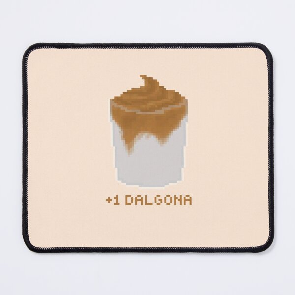 Item preview, +1 dalgona coffee pixel art drawing (tan background) designed and sold by tifft.