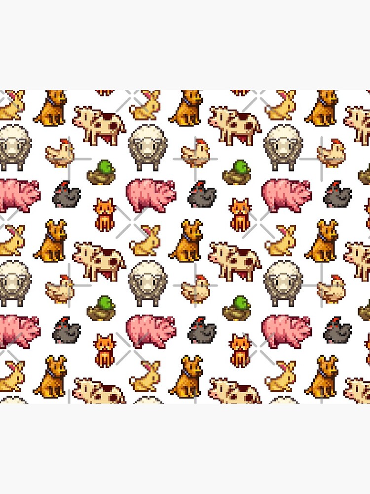 Aperçu 5 sur 5. Tapis de souris avec l'œuvre animaux de la vallée de stardew créée et vendue par ElliottBryan.