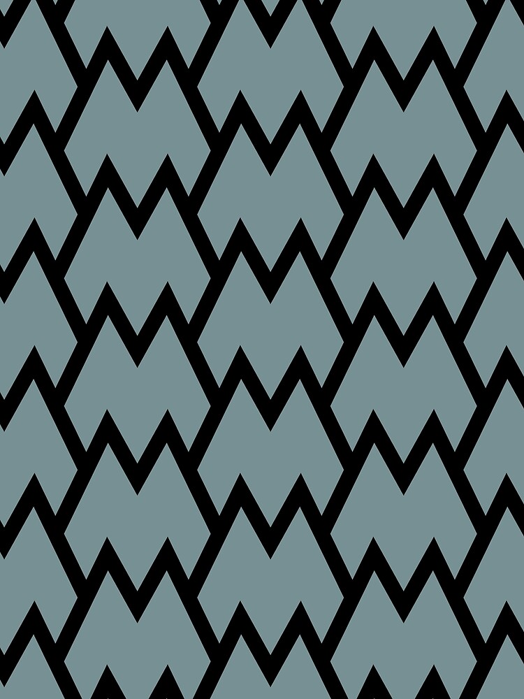 Thumbnail 3 von 3, Tuch, Black and Blue Tessellation Line Pattern 18 Coordinates w/ Farrow & Ball 2022 Popular Color Stone Blue 86 - Colour Trends - Trending Hue designt und verkauft von ColorOfTheYears.