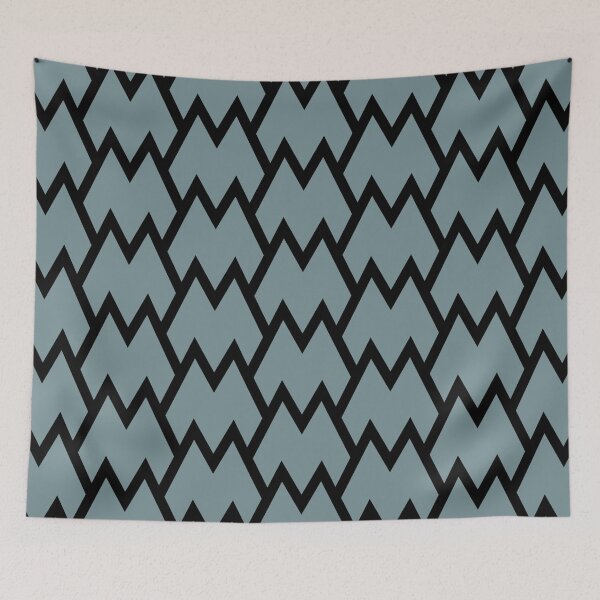 Item preview, Black and Blue Tessellation Line Pattern 18 Coordinates w/ Farrow & Ball 2022 Popular Color Stone Blue 86 - Colour Trends - Trending Hue designed and sold by ColorOfTheYears.