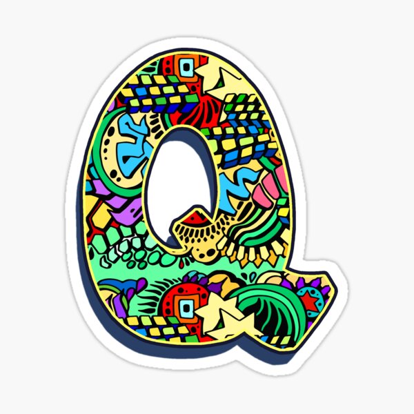 Item preview, Letter Q - Multi Colors designed and sold by grafftrash.