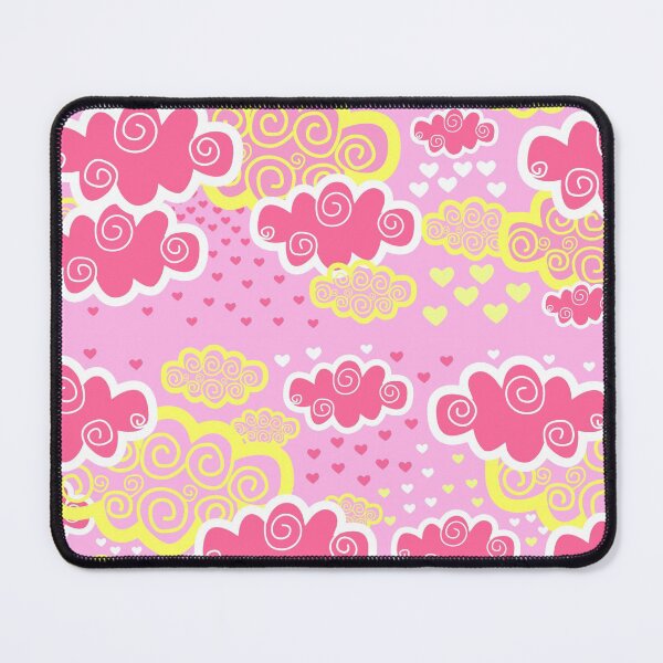 Item preview, Clouds and pink heart drops pattern designed and sold by urban-color.