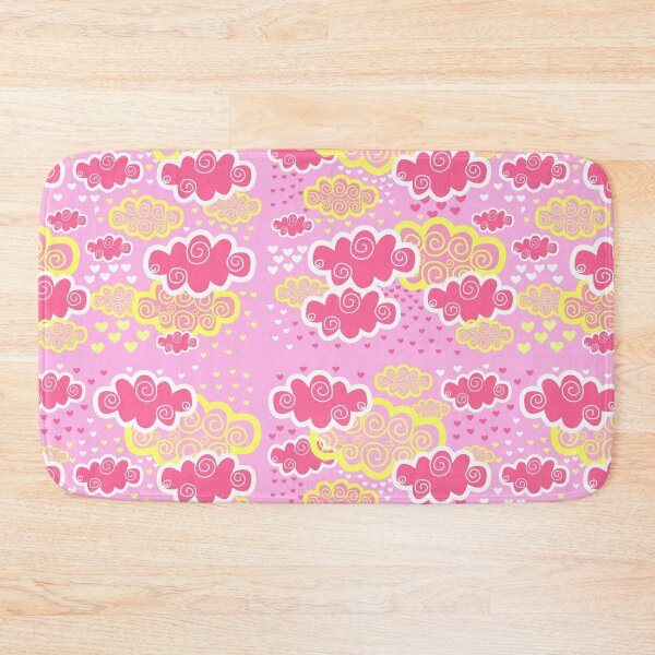 Item preview, Clouds and pink heart drops pattern designed and sold by urban-color.