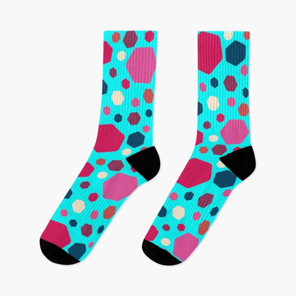 Item preview, HEXA CYAN PINK PATTERN designed and sold by CreativeLabArt.