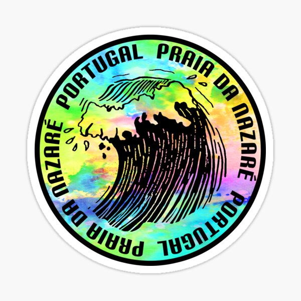 Artikel-Vorschau von Praia da Nazaré Portugal Strand Surfen Surfer Surf, designt und verkauft von DESTINATIONS DECAL.