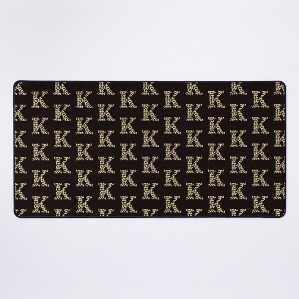 Letter K Leopard Cheetah Monogram Initial
