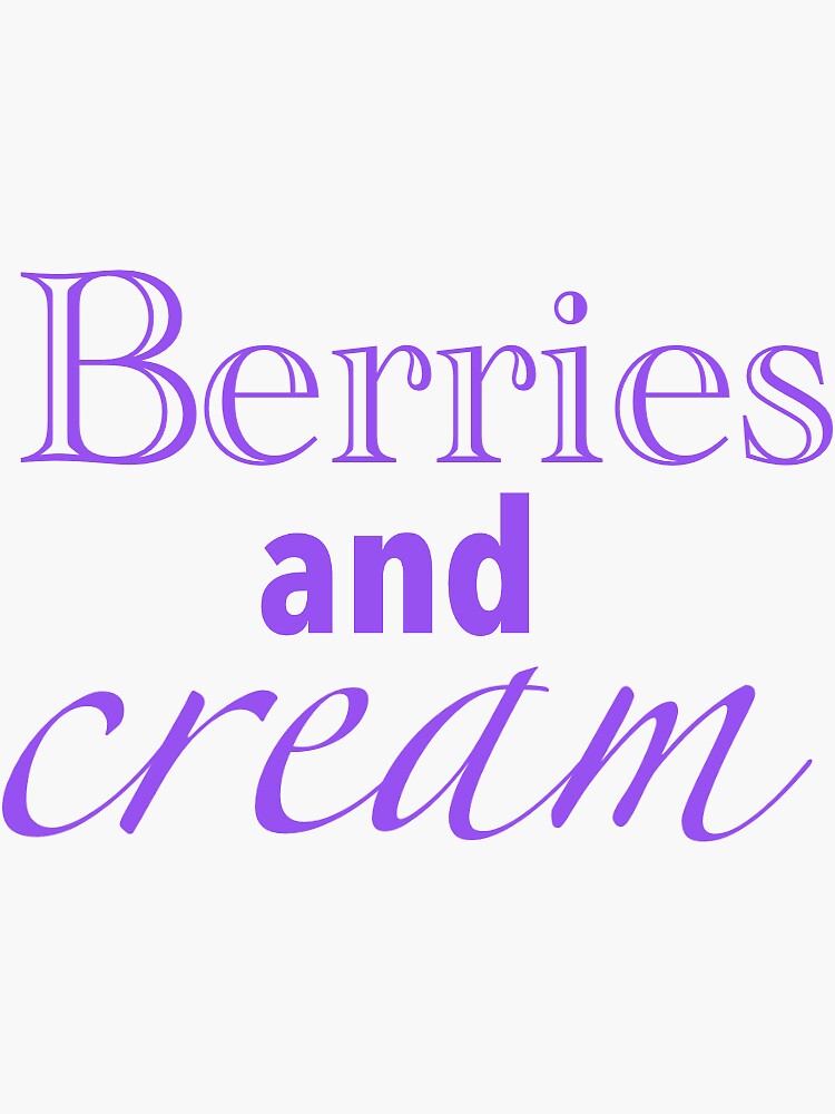 "Berries and cream" Sticker for Sale by elliehempel0 Redbubble