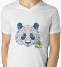 Ethnic Highly Detailed Panda Men's V-Neck T-Shirt