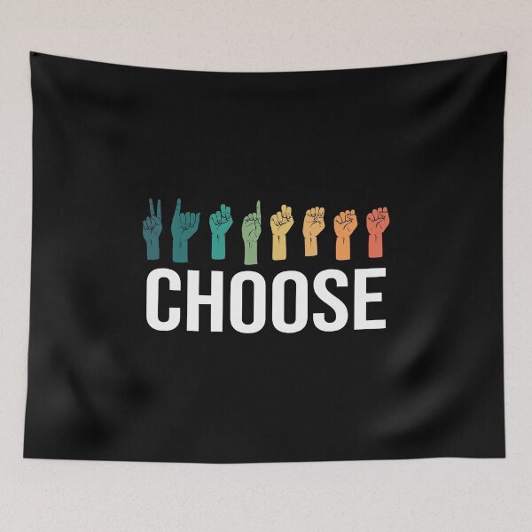 Item preview, Choose Kindness Hand Sign Language Teachers Retro Interpreter ASL designed and sold by kindxinn.