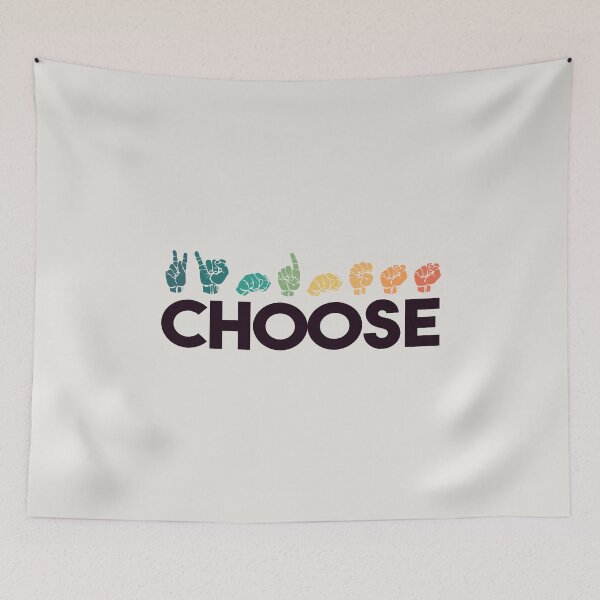 Item preview, Choose Kindness Hand Sign Language Teachers Retro Interpreter ASL designed and sold by kindxinn.