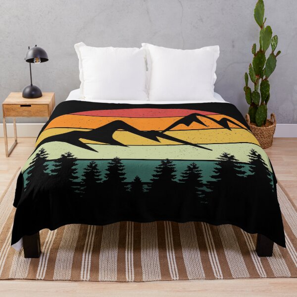 Item preview, Mountains Retro Vintage designed and sold by FunFoxDesign.