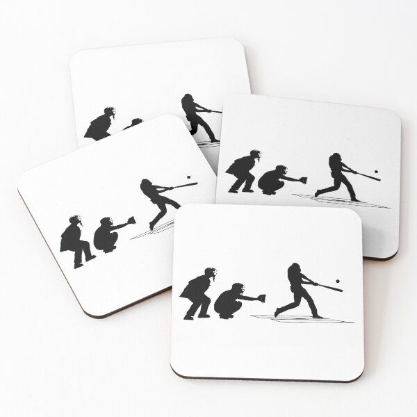 Item preview, Baseball catcher, batter and umpire in ready position to playing. Baseball Home Plate umpire, catcher, batter at work on baseball field  designed and sold by Marcin Adrian.