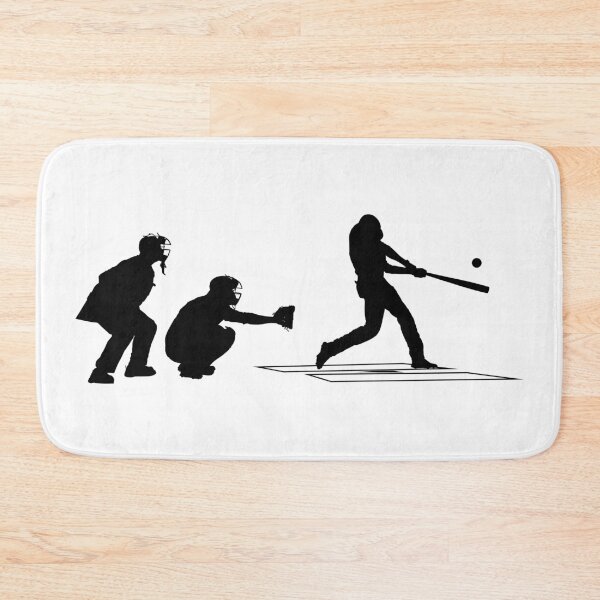 Item preview, Baseball catcher, batter and umpire in ready position to playing. Baseball Home Plate umpire, catcher, batter at work on baseball field  designed and sold by Marcin Adrian.