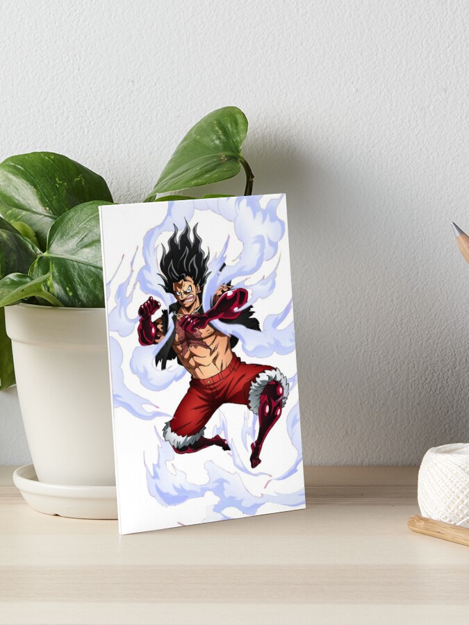 Straw Hat Luffy Gear 4 snake-man Wall Art, Black Anime Art Prints