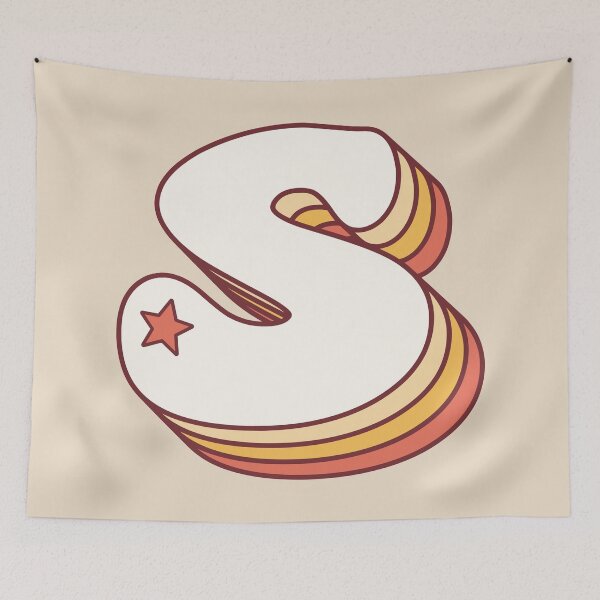 Item preview, Letter S Retro designed and sold by OkihanaShop.