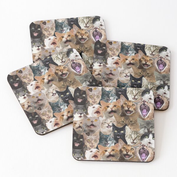 Item preview, Moewing Cats - Repetitive Graphical Meowing cats designed and sold by NickiCollings.