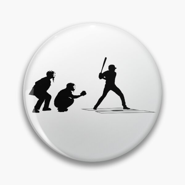 Item preview, Baseball catcher, batter and umpire in ready position to playing. Baseball Home Plate umpire, catcher, batter at work on baseball field  designed and sold by Marcin Adrian.