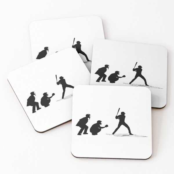 Item preview, Baseball catcher, batter and umpire in ready position to playing. Baseball Home Plate umpire, catcher, batter at work on baseball field  designed and sold by Marcin Adrian.