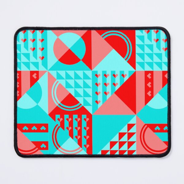 Item preview, GEOMETIC RED CYAN PATTERN designed and sold by CreativeLabArt.
