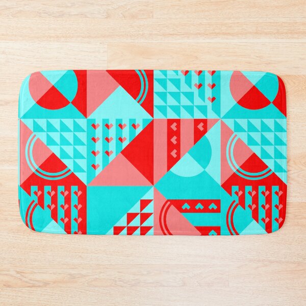Item preview, GEOMETIC RED CYAN PATTERN designed and sold by CreativeLabArt.