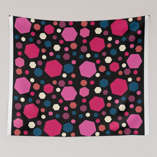 Item preview, HEXA BLACK PINK PATTERN designed and sold by CreativeLabArt.