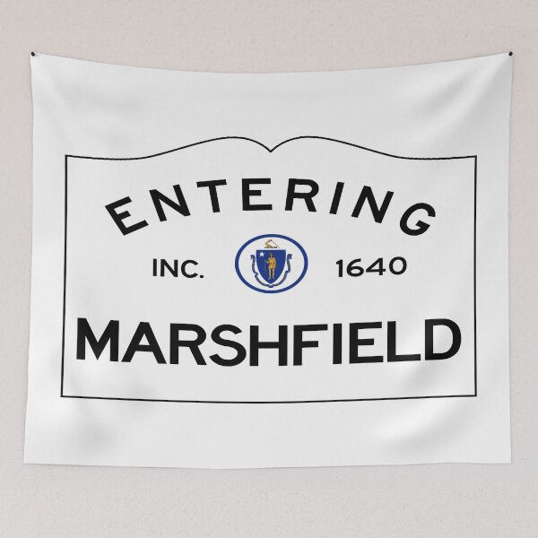 Item preview, Entering Marshfield Massachusetts - Road Sign  designed and sold by SouthShorePics.