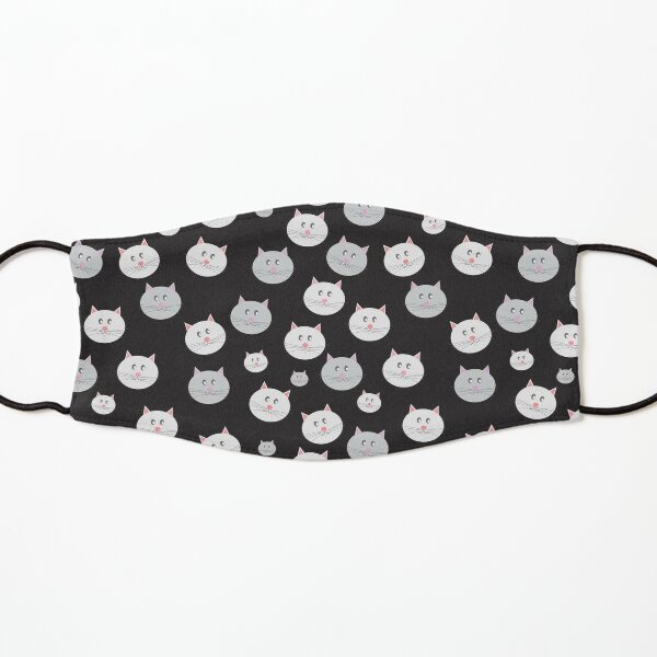 chubby cat face pattern Kids Mask