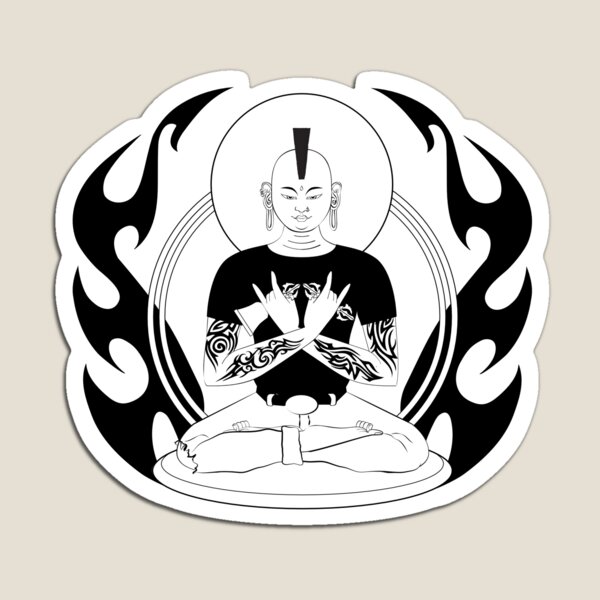 Punk Rock Buddha - Full body Magnet