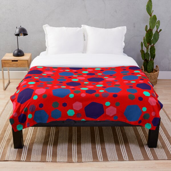 Aperçu de l'œuvre MOTIF HEXA ROUGE BLEU créée et vendue par CreativeLabArt.