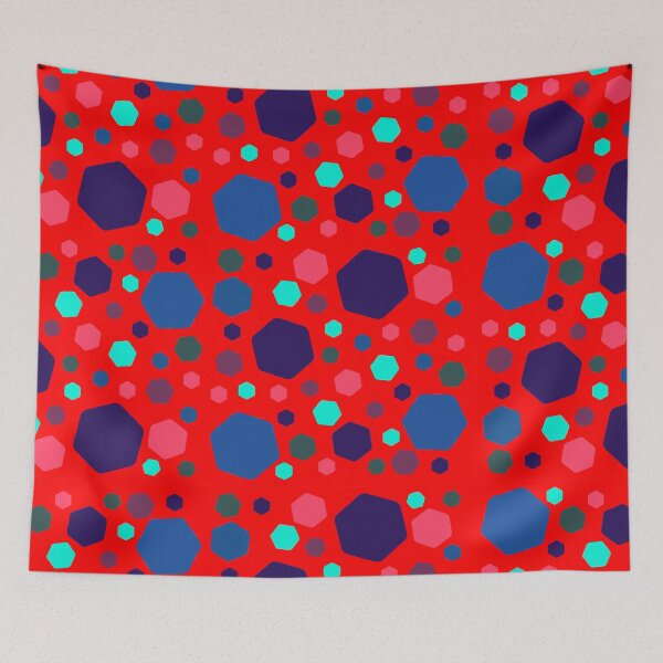 Item preview, HEXA RED BLUE PATTERN designed and sold by CreativeLabArt.