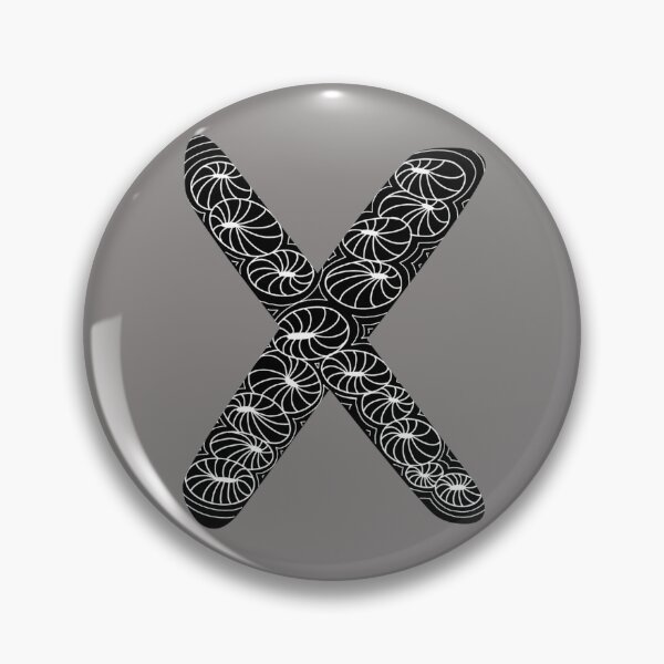 Item preview, X letter in zentangle style designed and sold by kreativeadern.