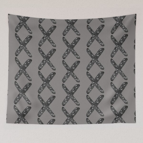 Item preview, X letter in zentangle style designed and sold by kreativeadern.
