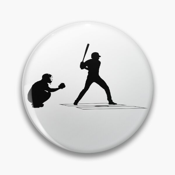 Item preview, Baseball game catcher, batter in ready position to playing (Schlagmann und Schiedsrichter). Baseball player Home Plate catcher, batter at work on baseball field (auf dem Baseballfeld) designed and sold by Marcin Adrian.