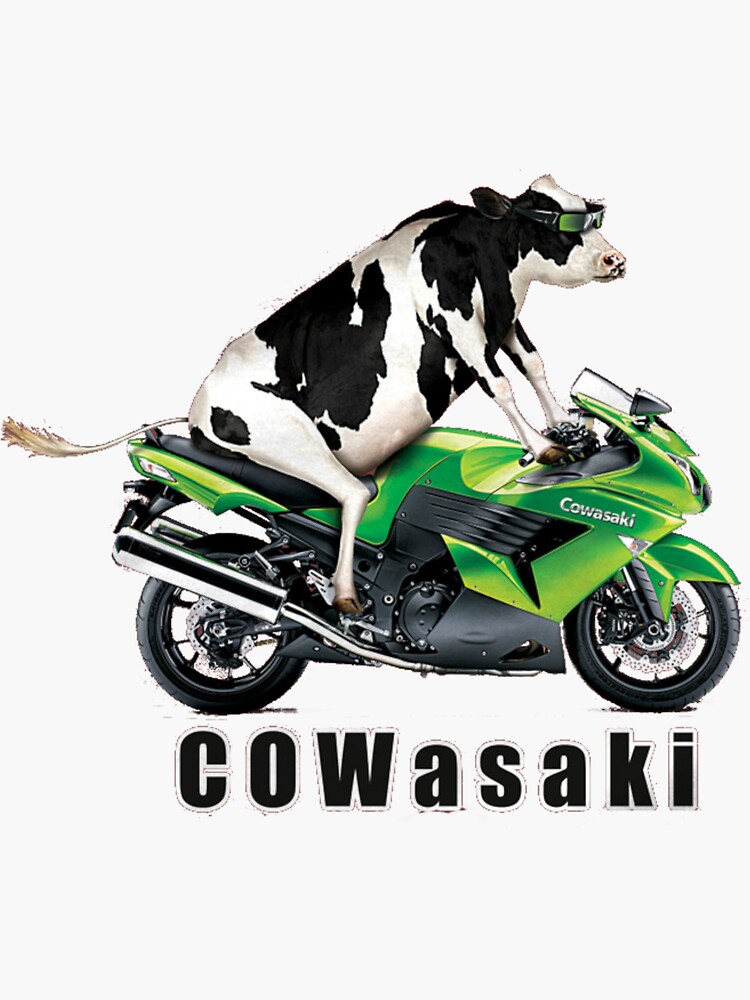 "Cowasaki Funny Kawasaki Tshirt" Sticker for Sale by AgriLogo Redbubble
