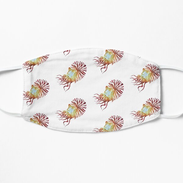 Nautilus on White Flat Mask