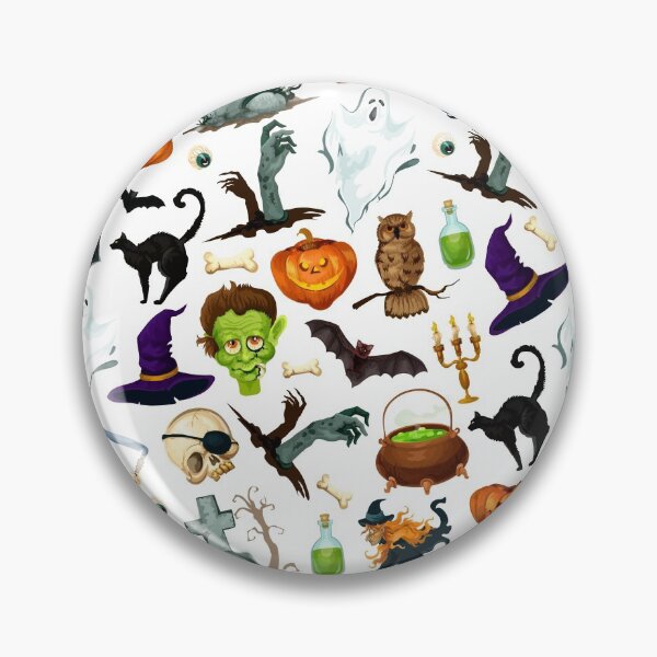 Item preview, Halloween Characters and Object Pattern designed and sold by P2CPOD.