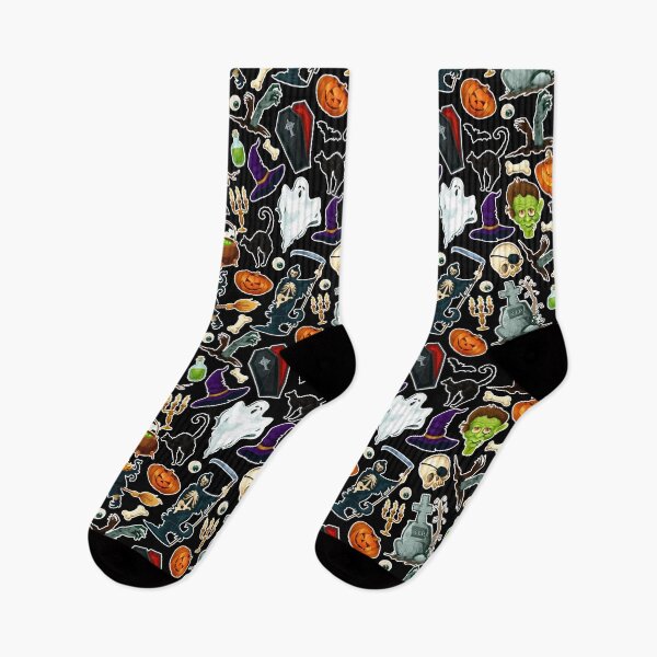 Item preview, Halloween Characters and Object Pattern designed and sold by P2CPOD.