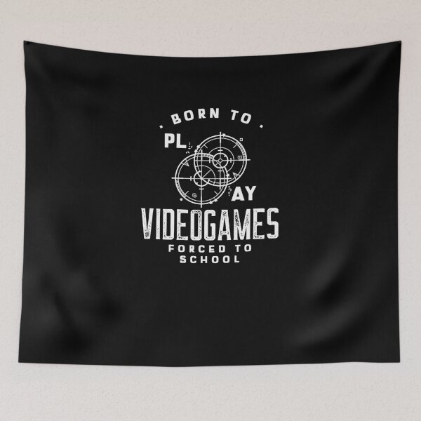 Item preview, Born To Play Video Games Forced To School T-Shirt designed and sold by Neggan.