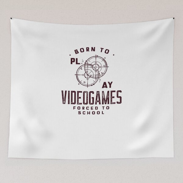 Item preview, Born To Play Video Games Forced To School T-Shirt designed and sold by Neggan.