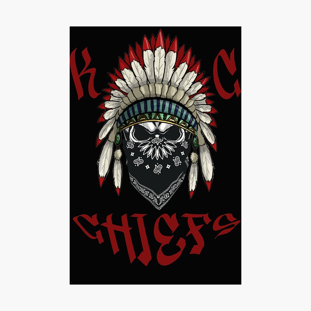 KC Chiefs Indian Skull  Poster for Sale by Razors-Edge